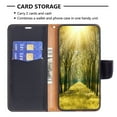 thumbnail image 4 of Mantto For iPhone 15 Plus Wallet Case with [RFID Blocking] Card Holder Kickstand Magnetic Wrist Strap, Premium Leather Flip Case Wallet TPU inner Shell For iPhone 15 Plus - 6.7", Black, 4 of 8