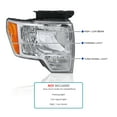 thumbnail image 3 of Spec-D Tuning Chrome Headlights Compatible with 2009-2014 Ford F150 F-150 Truck L+R Pair Head Lights Lamps Assembly, 3 of 6