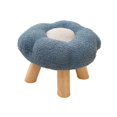 thumbnail image 4 of Small Foot Stool Sofa Footstool Multipurpose Comfortable Flower Shape Cartoon Ottoman Under Desk For Bedroom Playroom Bedside Porch Entryway Blue, 4 of 8