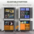 thumbnail image 4 of STANI Metal Garage Storage Cabinets with Drawer, 4 Doors Tool Storage Cabinet with 2 Adjustable Shelves, 72"H Rolling Steel Locking Cabinet for Garage Utility Room Home Office (Black Gray, 4 Wheel), 4 of 8