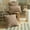 Brown, variant on 2pcs 18" W*18 "L Geometric Jacquard Plush Throw Pillow Covers for Couch Bed Sofa Farmhouse Neutral Solid Color Soft Cushion Cover
