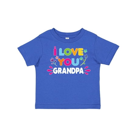 

Inktastic I Love You Grandpa with Flowers Gift Toddler Toddler Girl T-Shirt
