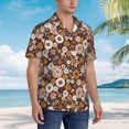 thumbnail image 5 of Xecao Sunflowers print Hawaiian shirt - a stylish short-sleeve button-down for men, perfect for casual beach and tropical outings., 5 of 9