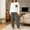 Gray, variant on Nsxcdh Pajamas for Women Casual Long Sleeved Top Loose Pants Home Clothing Thickened Pajama Set Fleece Pocket Soft Comfortable Warm Loungewear for Leisure Time Free Size Navy