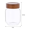 thumbnail image 3 of Frasco Hometrends de Vidrio con Tapa de Bambú para Almacenamiento de Alimentos de 500 ml., 3 of 4