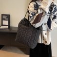 thumbnail image 1 of Bolso de mano acolchado para mujer, bolso de hombro acolchado informal, bolso suave para citas diarias (negro), 1 of 7