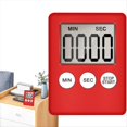 thumbnail image 2 of Digital Kitchen Timer, Timer, Egg Timer, Suitable for Work, Sports Timer, Game, Cooking Timer, 2 Pack Red,2 x timer,Red, 2 of 6