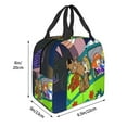 thumbnail image 5 of Lsque Scooby-Doo Print Insulated Lunch Bag with Thick Aluminum Foil Lunch Tote Bag with Front Pocket for Men and Women, Ideal for Work, School, Picnics, and Travel, 5 of 8