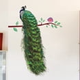 thumbnail image 1 of Adhesivo de pared con forma de rama de pavo real, plumas coloridas, 30 x 90 cm, 1 of 4
