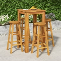 vidaXL 5 Piece Patio Bar Set Solid Wood Acacia