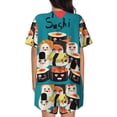 thumbnail image 3 of Lsque I Love Sushi Women's Short-Sleeved Pajama Set - 2 Piece Soft and Lightweight Sleepwear Set-XX-Large, 3 of 9