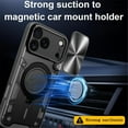 thumbnail image 2 of Heavy Duty Case for iPhone 17 6.3 inch, Camera Lens Sliding Cover With Hidden Bracket Magnetic Car Mount Holder, Rugged PC+TPU Hybrid Military Grade Shockproof Lens Protection Case,Red,For iPhone 17, 2 of 8
