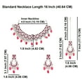 thumbnail image 5 of Efulgenz Pink Bohemian Indian Oxidized Vintage Bridal Sets Faux Pearl Kundan Choker Necklace Earrings & Head Chain Fashion Statement Jewelry set for Women, 5 of 10