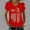 Red, variant on Women's 250 Years America Anniversary 250th Independence Day Vintage V-neck T-shirt Gray XXL