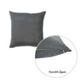 thumbnail image 3 of Honey Set of 2 Decorative Throw Pillow Cover Solid Color 20" x 20" Gray Square Pillowcase for Couch, Bedding, 3 of 4