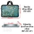 thumbnail image 2 of LSS 17 inch Laptop Sleeve Bag Carrying Case Pouch with Handle for 17.4" 17.3" 17" 16" Apple MacBook, Acer, Asus, Dell, Almond Trees, 2 of 3