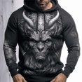 thumbnail image 3 of Sudadera con capucha de moda para hombre, nueva sudadera con estampado 3D de dragón, sudadera informal de calle, ropa de hombre de gran tamaño, 3 of 4