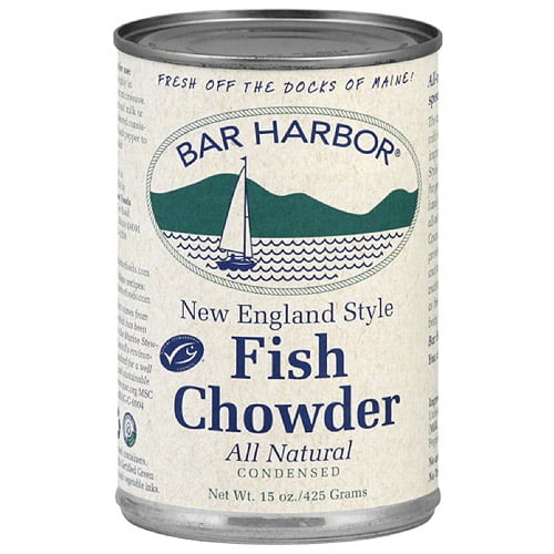 Bar Harbor Condensed New England Style Fish Chowder Soup, 15 oz, (Pack