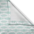thumbnail image 3 of Ambesonne Ethnic Kitchen Curtains, Folk Culture Triangles Lines, 55"x39", Seafoam White Pale Teal, 3 of 3
