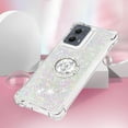 thumbnail image 5 of Case for Motorola Moto Edge 5G 2024 Case Glitter Liquid with Ring Kickstand, Cute Clear Flowing Quicksand Soft TPU Protective Grils Women Bling Case for Moto Edge 5G 2024 Colorful YBR, 5 of 14