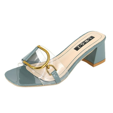 

zttd women slip-on square toe high heels ol classic lady comfort slipper shoes women s slipper a