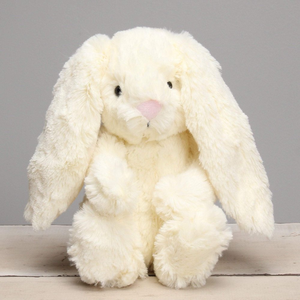 "Daisy" the 9in White Bunny Rabbit Plush by Gitzy"