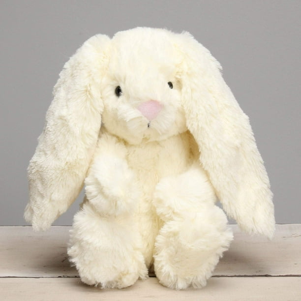black and white stuffed rabbit