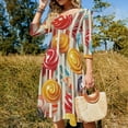 thumbnail image 4 of Candy Pattern Rainbow Lollipop Dress Summer Dresses Woman Street Style Big Size Casual Dress, 4 of 9