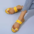 thumbnail image 5 of Women 2022 Casual Adjustable Hook Loop Sandals Summer Open Toe Slides Sandals Flat Sandal, 5 of 5