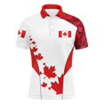 thumbnail image 4 of Men's Shirt with Maple Leaf Button Print for Canadian National Day Performance Knit Breathable Comfort Everyday Casual EssentialDesigned for Spring Autumn Winter, 4 of 4