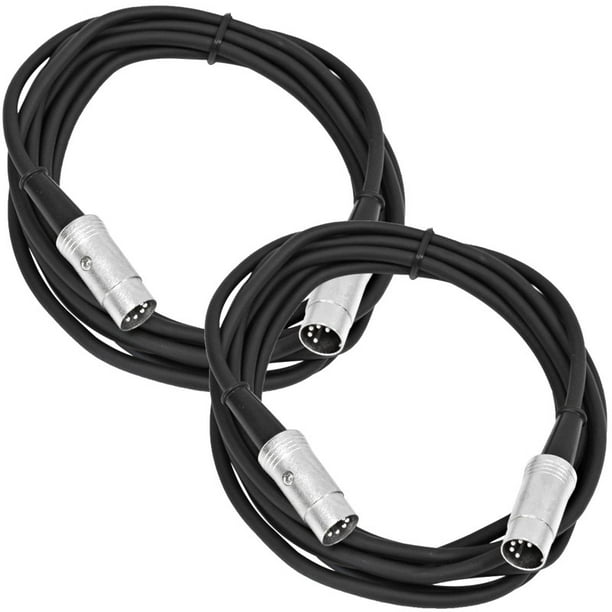 Seismic Audio Pair of 10 Foot MIDI to MIDI Connect Cables 10' MIDI