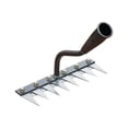 thumbnail image 2 of Iron Weeding Rake 5/6/7/8 Teeth Carbon Steel Garden Weeder Rakes, Iron Rake for Yard Lawn and Garden, Garden Tools for Weedings 8 teeth&Wooden handle, 2 of 6