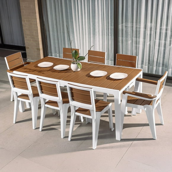 Comedor Exterior Jardin Terraza 8 Puestos Caramelo