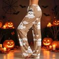 thumbnail image 6 of Edvintorg Lounge Pants Women Halloween Printed Loose Trouser Elastic Waisted Wide Leg Pant with Drawstring Womens Clothes Khaki S-2XL, 6 of 8