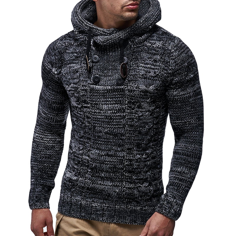 MODOQO Mens Long Sleeve Cardigan Button Sweater Warm Soft Sweatshirt Outwear 
