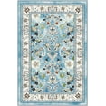 thumbnail image 3 of MJIAexp 2'x3' Moroccan Bedroom Rug Washable Vintage Boho Area Rug Non-Slip Accent Throw Rug Stain Resistant Floor Carpet for Kitchen Entryway Bathroom Living Room Office Floral Blue, 3 of 9