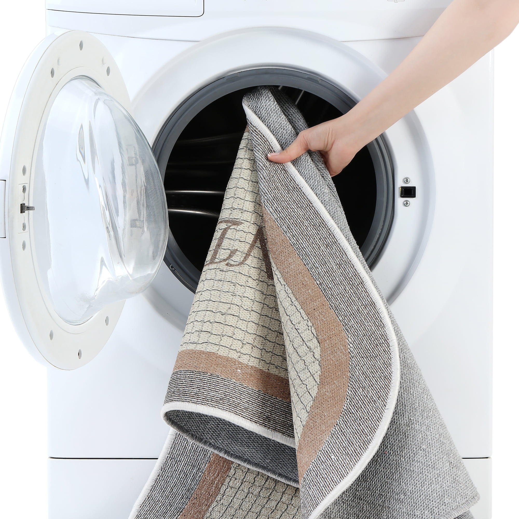SussexHome Non Skid Washable Laundry Room Rug Runner - 20 x 59 Inches Heavy Duty Ultra-Thin 70 % Cotton Laundry Mat for Laundry Room