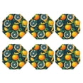 thumbnail image 2 of Disketp Fresh Orange Funny Coasters,6 Pcs Leather Coasters With Holder, Perfect Housewarming Hostess Gifts,Protect Furniture From Water Marks Scratch And Damage, 2 of 9