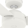 thumbnail image 5 of Hunter 44 inch Indoor Ceiling Fan No Light - White Modern Ceiling Fan without Light, 3 Blades, Standard Mount, For Bedroom, Living Room, or Kitchen, Wall Control - Presto 51848, Matte White, 5 of 15
