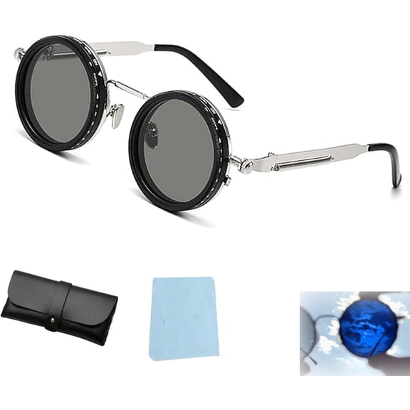 Sunglasses,1-9 Gears Adjustable Photochromic Sunglasses with Built-in ND Filter