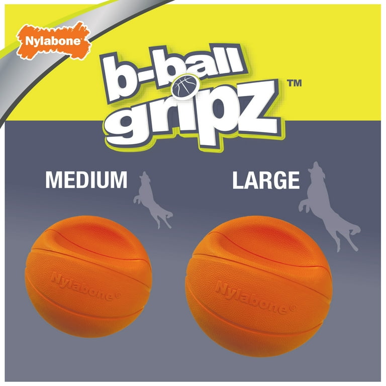 Nylabone Power Play Basketball Gripz Dog Toy, Dog Balls, Squeaky