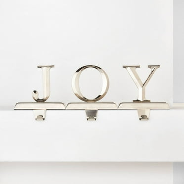 3pk JOY Silver Christmas Stocking Holder - Wondershop