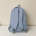 thumbnail image 4 of Mochila Mujer Gran Capacidad Niñas Mochilas Escolares Color Sólido para Vacaciones (Azul), 4 of 9