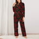 thumbnail image 2 of Balery Rose Conjunto de Pijama con Estampado para Mujer, Conjunto de Dos Piezas con Manga Larga, Ropa de Dormir Suave con Bolsillos, Pijamas Cómodos-Small, 2 of 7