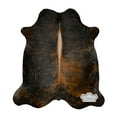 thumbnail image 3 of Medium  5x7 ft Dark Brindle Cowhide Rug – 100% Genuine Leather, Real Hair on Hide – Natural Cowhide for Modern & Rustic Décor, 3 of 6