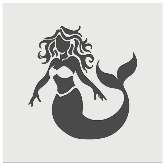 Beautiful Mythological Mermaid DIY Cookie Wall Craft Stencil - 5.5 Inch