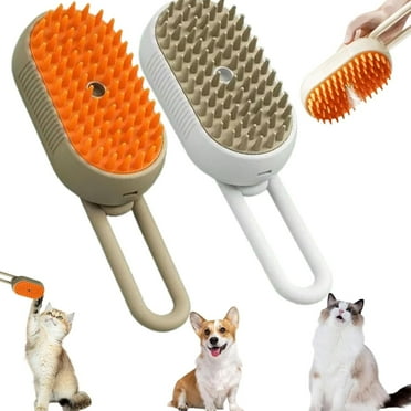 2PCS Cat Steam Brush, 2025 New 3 in 1 Grooming Tool for Cats and Dogs, Steam Cat Brush, Massage and Shedding Hair Removal with Steam Function, Cat Brushes for Short or Long Haired Cats