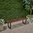 thumbnail image 5 of LiviNest Outdoor Wooden Bench: Modern Acacia Wood & Metal Leg Garden Seating - Large 61.75 Inch Patio Furniture for Outdoor Dining & Relaxation Space, 5 of 6
