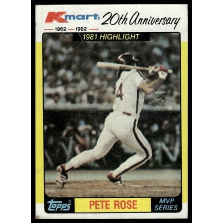 1982 Topps Kmart 20th Anniversary AL & NL MVPs #44 Pete Rose Baseball Card