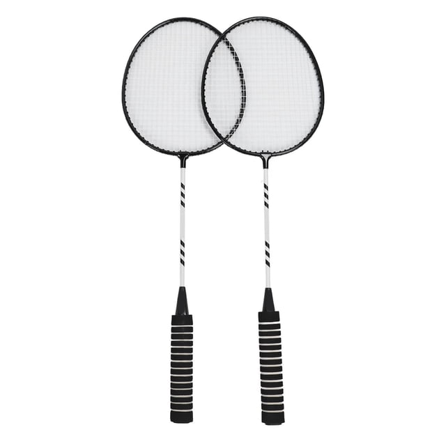 JUEGO DE 2 RAQUTAS DE BÁDMINTON para adolescentes y adolescentes, Raquetas antideslizantes de Aleación de Hierro Con Volantes de Nailon, Bolsa de Transporte para Juegos al Aire